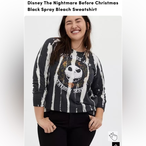 Torrid Disney The Nightmare Before Christmas Sweatshirt - Picture 1 of 5